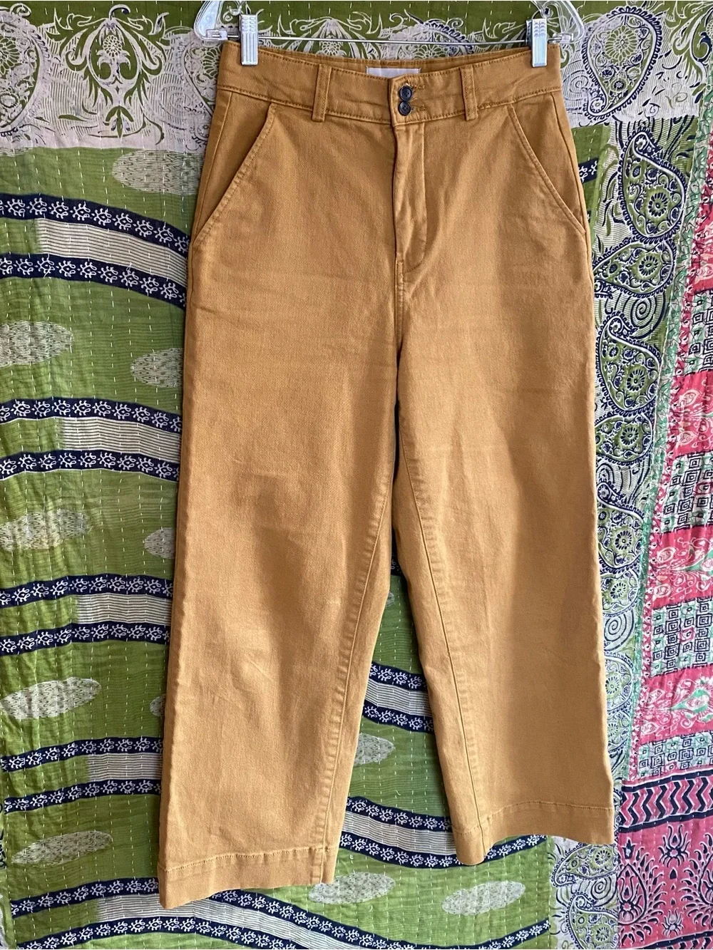 Everlane Tapenade The Organic Wide Leg Crop 2.0 Pants Size 6 Buyer Favorite - Picture 8 of 16